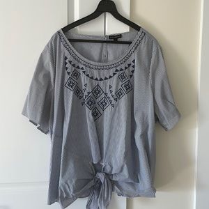 Striped blue shirt size 22